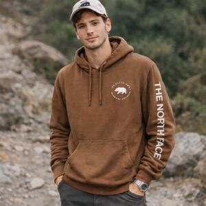 The North Face Hoodie Mens Pullover‎ Outdoor Hiking Hunting Gorpcore Brown Small